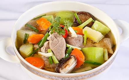 Thịt vịt nấu bí xanh phòng trị STN